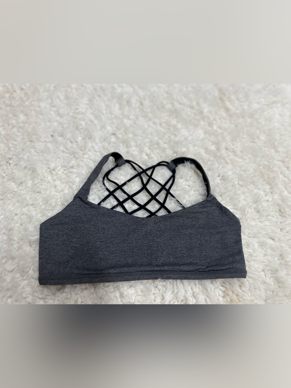 lululemon Dark Gray Strappy Sports Bra